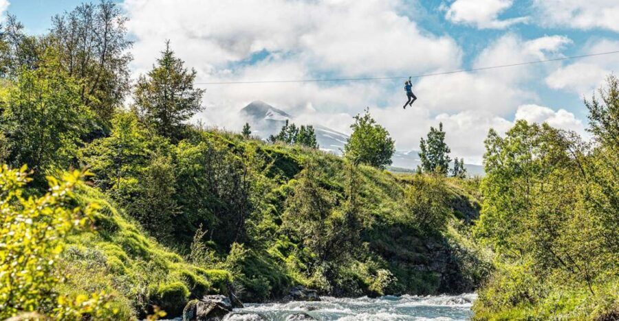 Akureyri: Zipline Tour - Glass River Canyon Ziplining Starts Right in Akureyri