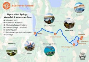 From Akureyri: Myvatn Lake, Craters, & Waterfall Tour - Goðafoss stop: the waterfall that tells a story