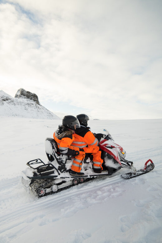 From Geysir: Snowmobile Adventure on Langjökull Glacier - Gear fitting on cold ground: the moment your comfort starts