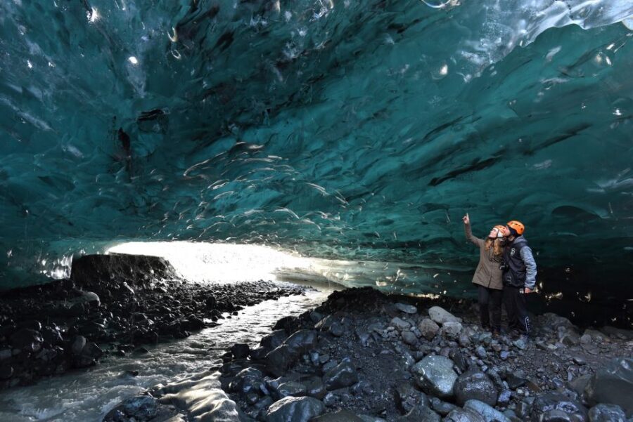 From Jökulsárlón: Crystal Blue Ice Cave Super Jeep Tour - Gear matters on ice: crampons, helmets, gloves, and poles