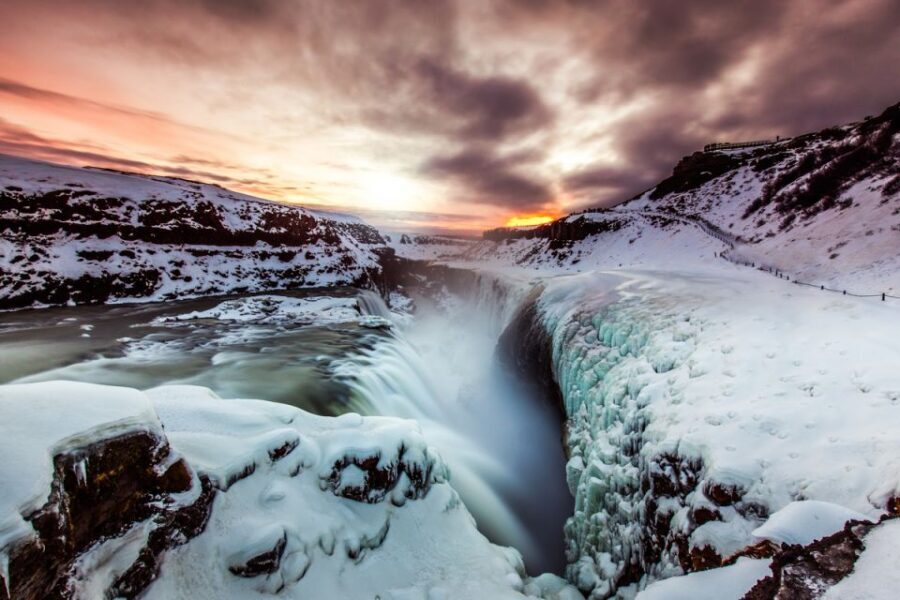 From Reykjavik: Best of Golden Circle Guided Tour - Gullfoss Waterfall: the power and spray of the Hvítá plunge
