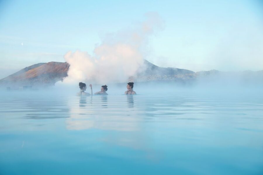 From Reykjavik: Blue Lagoon Admission with Transfers - Entering the lagoon experience: warmth, lava scenery, and built-in steps