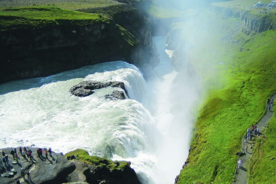 From Reykjavik: Golden Circle Full-Day Tour - Gullfoss Waterfall Walk: 32 Meters, Two Levels, and Real Steps