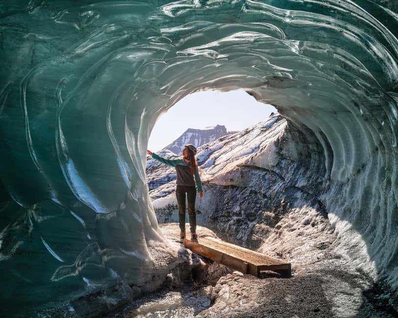 From Vik: Katla Ice Cave and Super Jeep Tour - Gear up for the glacier walk: crampons, helmets, and your best footwear