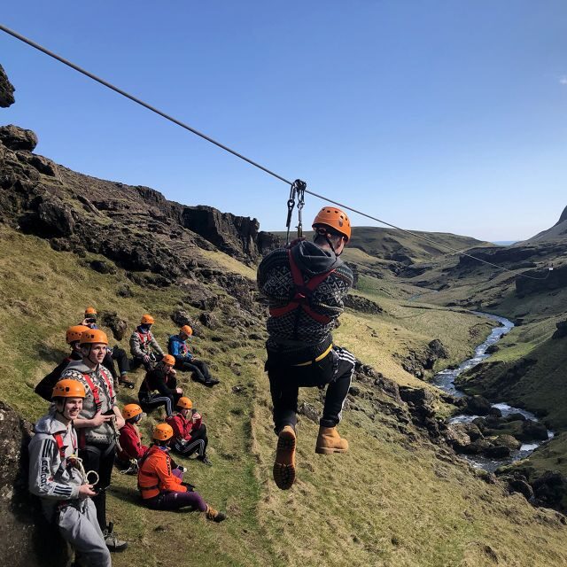 From Vík: Zipline and Hiking Adventure Tour - Little Rush Finish: Waterfall Views and Two Canyon Crossings