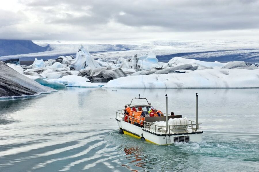Iceland: 3-Day Golden Circle, South Coast, & Glacier Tour - Jökulsárlón Glacier Lagoon: blue ice day, optional amphibious boat, and the Fjáðsárgljúfur finish