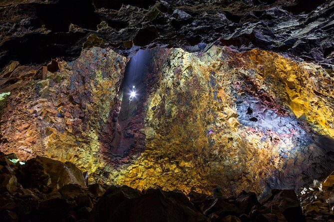 Inside the Volcano: Small-Group Tour and Lava Field Hike - Safety Gear, Harness, and the Open Cable Elevator Down