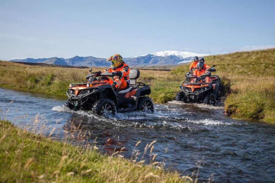 Mýrdalsjökull: South Coast ATV Quad Bike Safari - Back over the sands: Jökulsá River crossings and valley finish