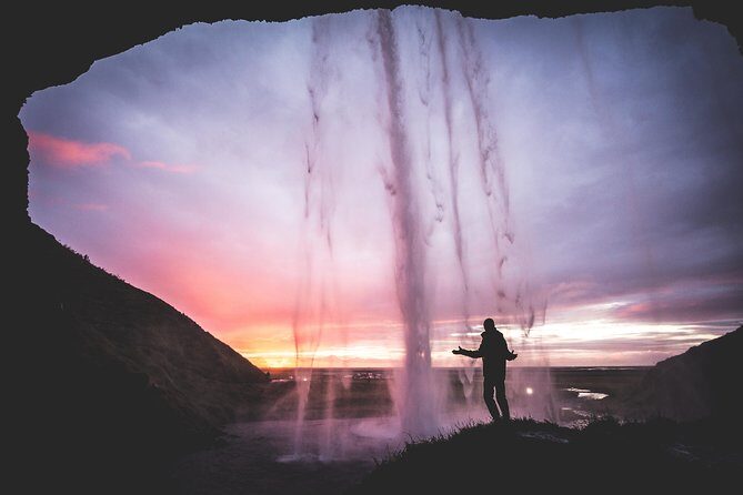 Private South Coast Fire and Ice: Glacier viewpoint & Lava Show - Seljalandsfoss behind-the-falls: when it’s safe, it’s unforgettable