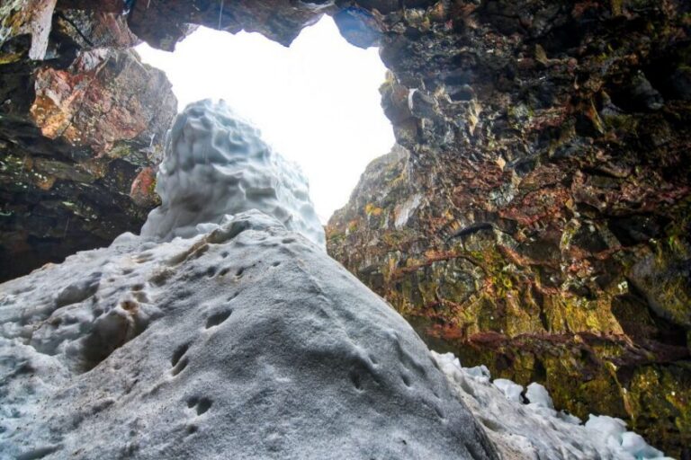 Raufarhólshellir Lava Tunnel: Underground Expedition - Getting ready: helmets, headlamps, and winter crampons