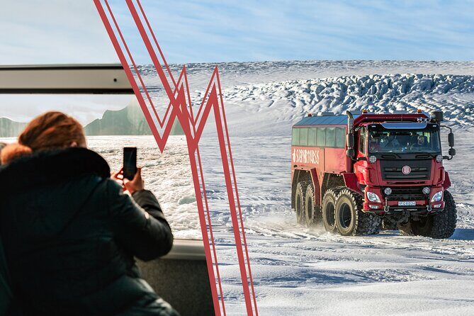 Red Glacier Monster Truck on Langjokull Glacier from Gulfoss - What to pack so you’re not miserable on ice