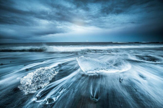 Reykjavik: Glacier Lagoon, Diamond Beach & South Coast Day Tour - Diamond Beach: black sand plus glacier ice = instant contrast