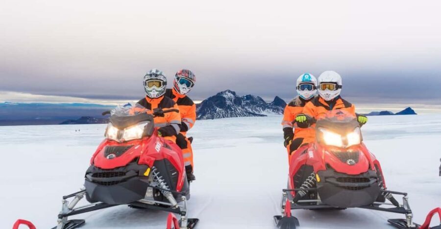 Reykjavík: Langjökull Glacier Snowmobile Tour with Ice Cave - Getting to Skjól Basecamp and the Super Truck Ride Up