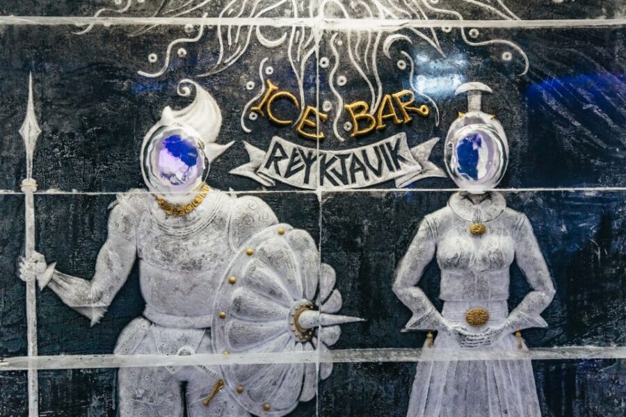 Reykjavik: Magic Ice Bar Entrance and Welcome Drink - The Ice Gallery: Viking Carvings Made of Real Cold