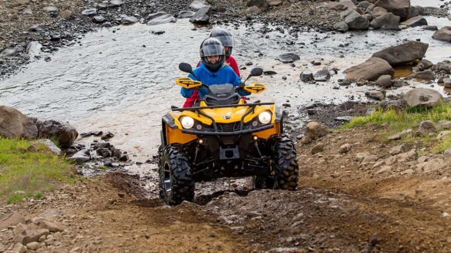 Reykjavik Quad Bike Twin Peaks Tour - Over the Lake and Toward Lava Field Peak: Multi-Track Fun