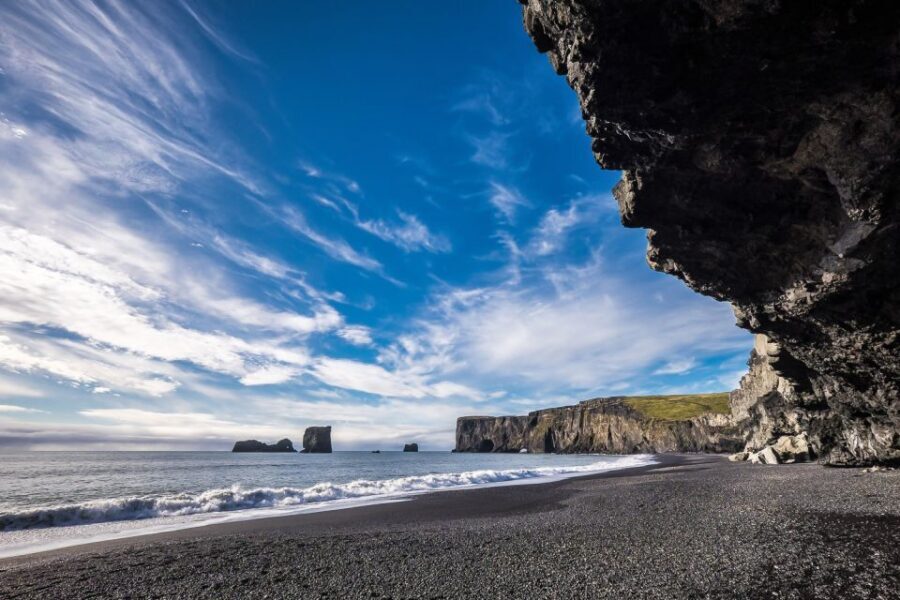 Reykjavík: South Coast Waterfalls, Black Sand & Glacier Tour - Reynisfjara black sand: basalt sea stacks, wild surf, and strict limits