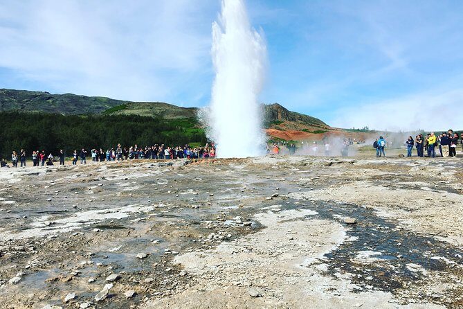Small-group Golden Circle Classic Tour from Reykjavik - Gullfoss: two-tier power, viewing platforms, and the winter walkway catch