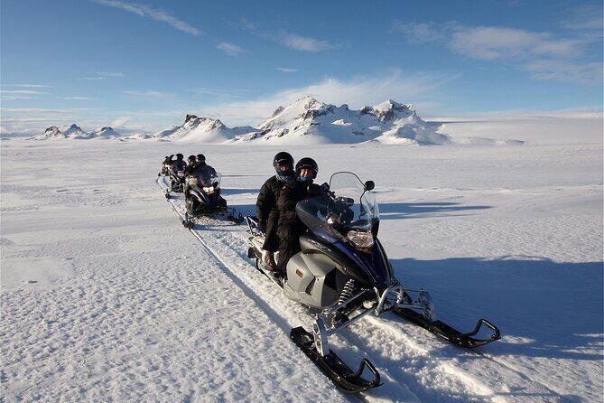 Snowmobiling on Langjokull Glacier and Secret Lagoon Tour - Super Jeep pickup and the long road to Langjökull