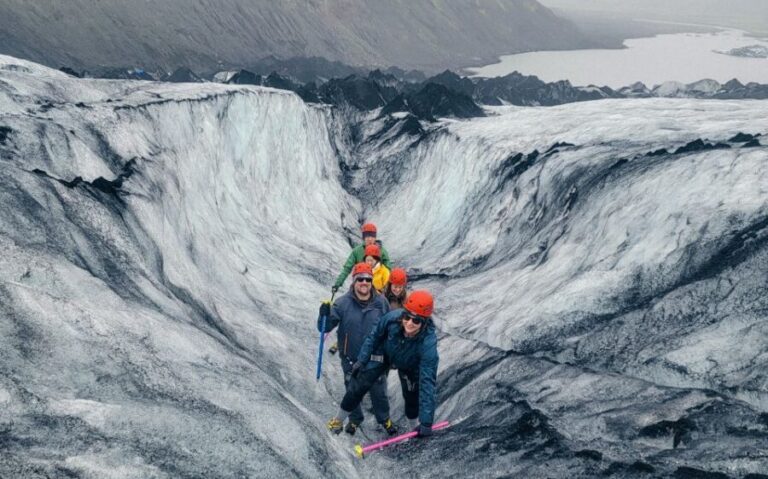 Vik: Guided Glacier Hike on Sólheimajökull - Gear-Up at Base Camp: Harness, Helmet, Crampons, Ice Ax